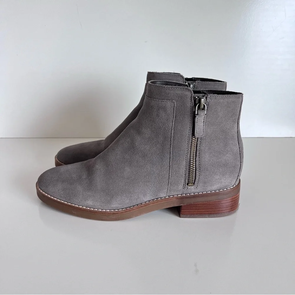 Cole‎ Haan Women's Rene Suede Ankle Booties Stormcloud Gray